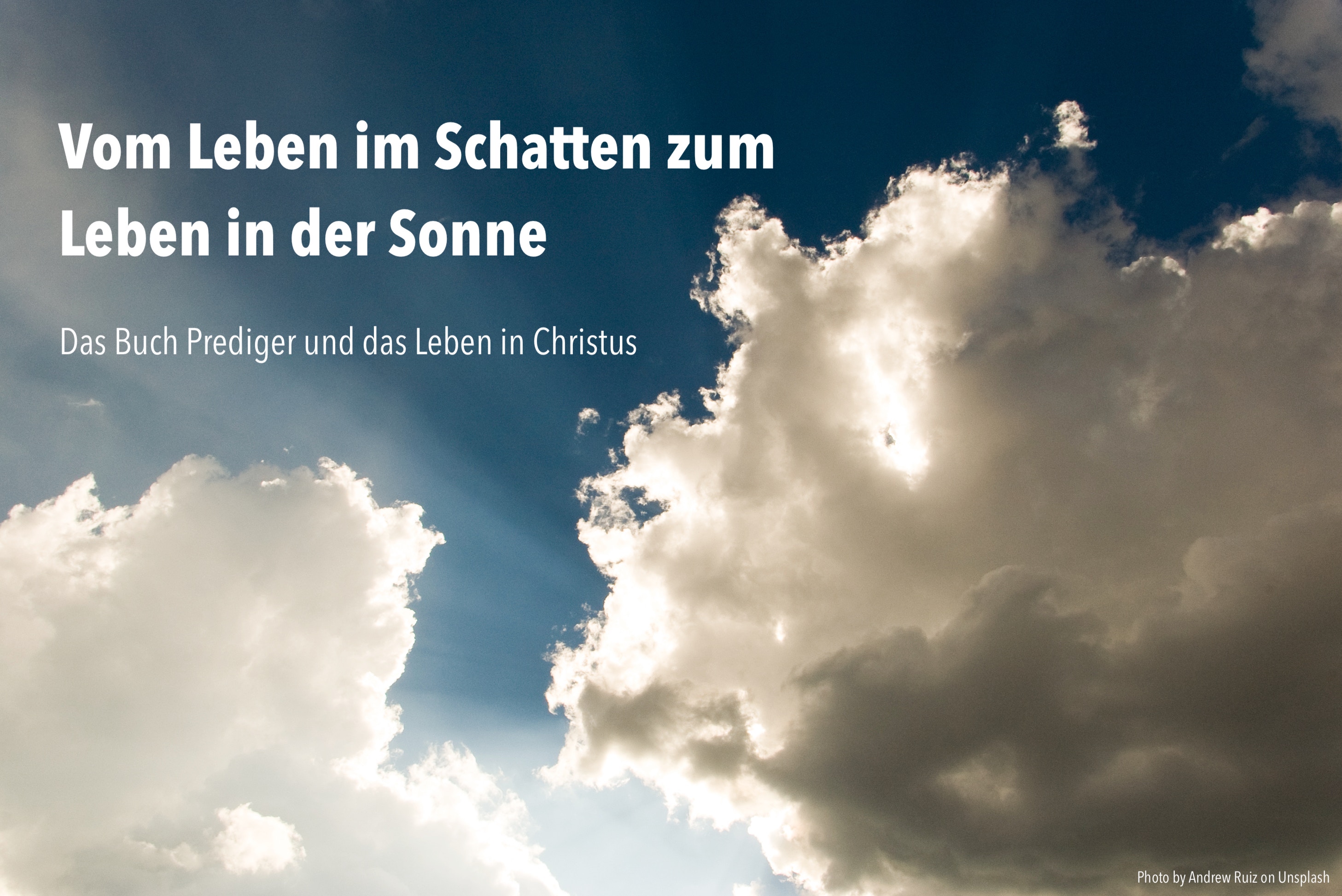 Ein Platz an der Sonne (Buch Prediger Teil 1)